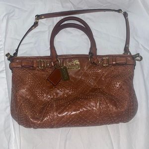 Coach Madison criss cross leather bag